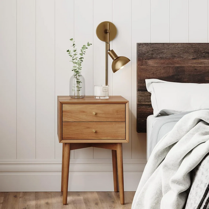 Modern Brass Dome Wall Sconce — Adjustable Plug-In or Hardwired Wall Light