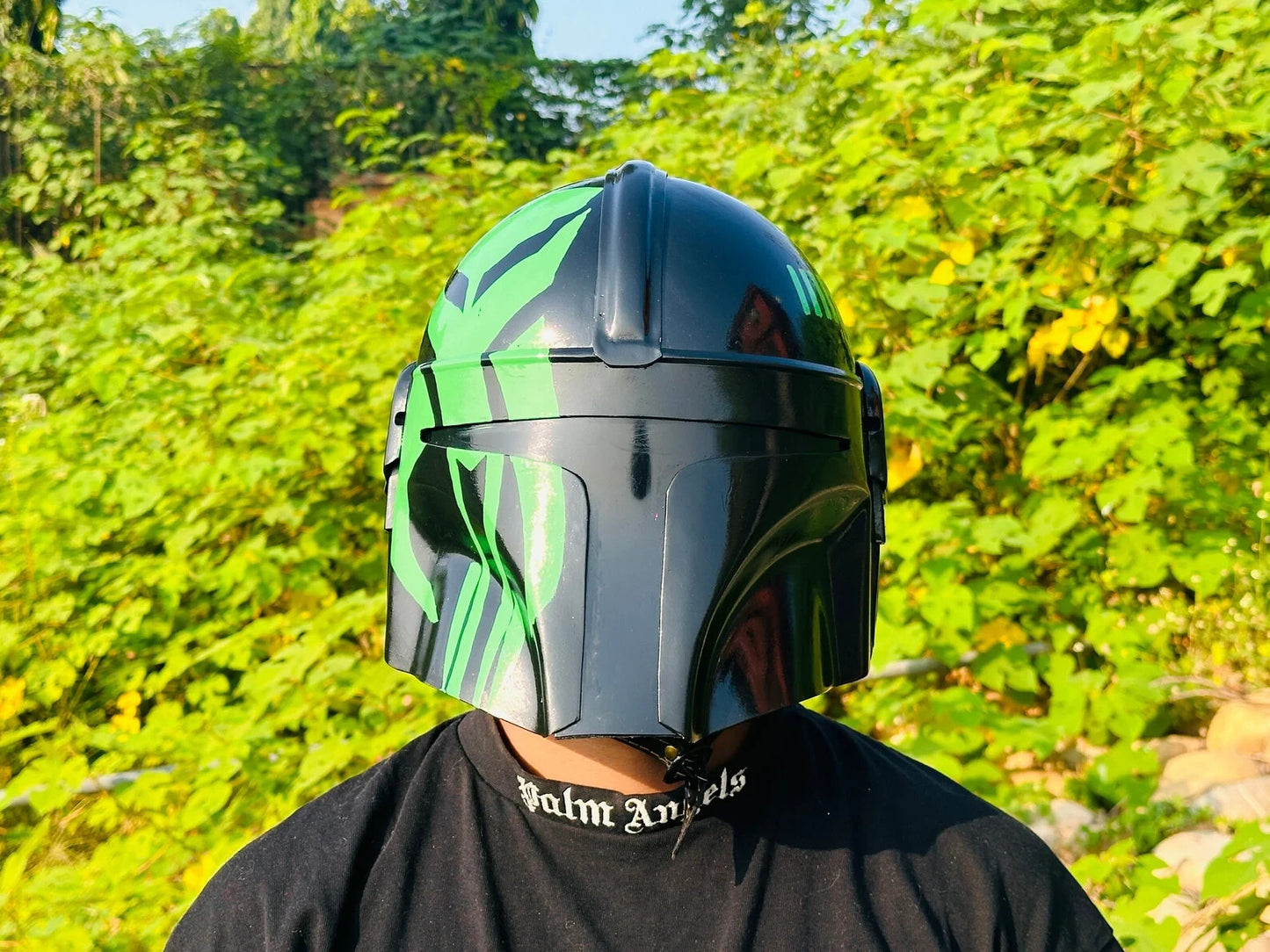 Custom Painted Mandalorian Helmet — Wearable Cosplay Prop