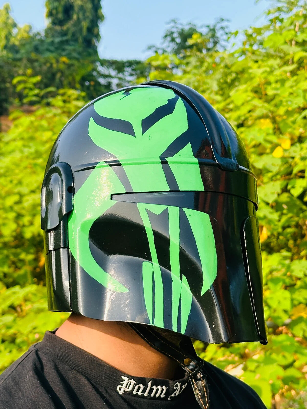 Custom Painted Mandalorian Helmet — Wearable Cosplay Prop