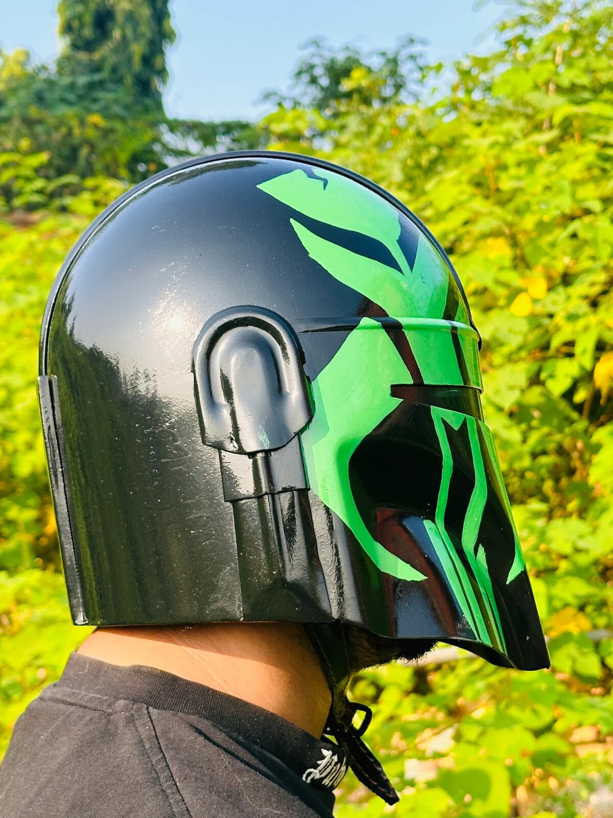 Custom Painted Mandalorian Helmet — Wearable Cosplay Prop