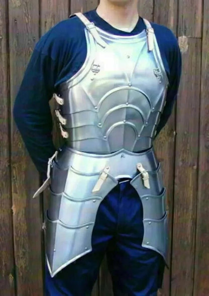 Medieval Half Body Plate Armour — 18ga SCA Steel